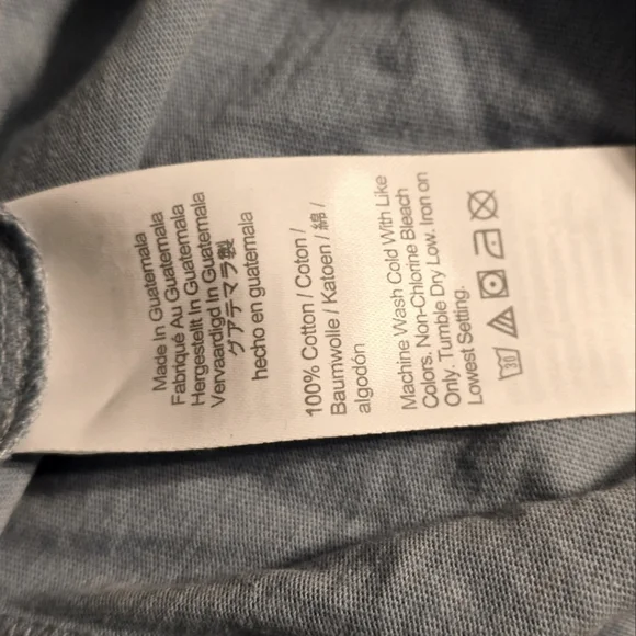 J.Crew Washed Cotton Tee Shirt Men’s Medium Blue Lagoon - Picture 4 of 5